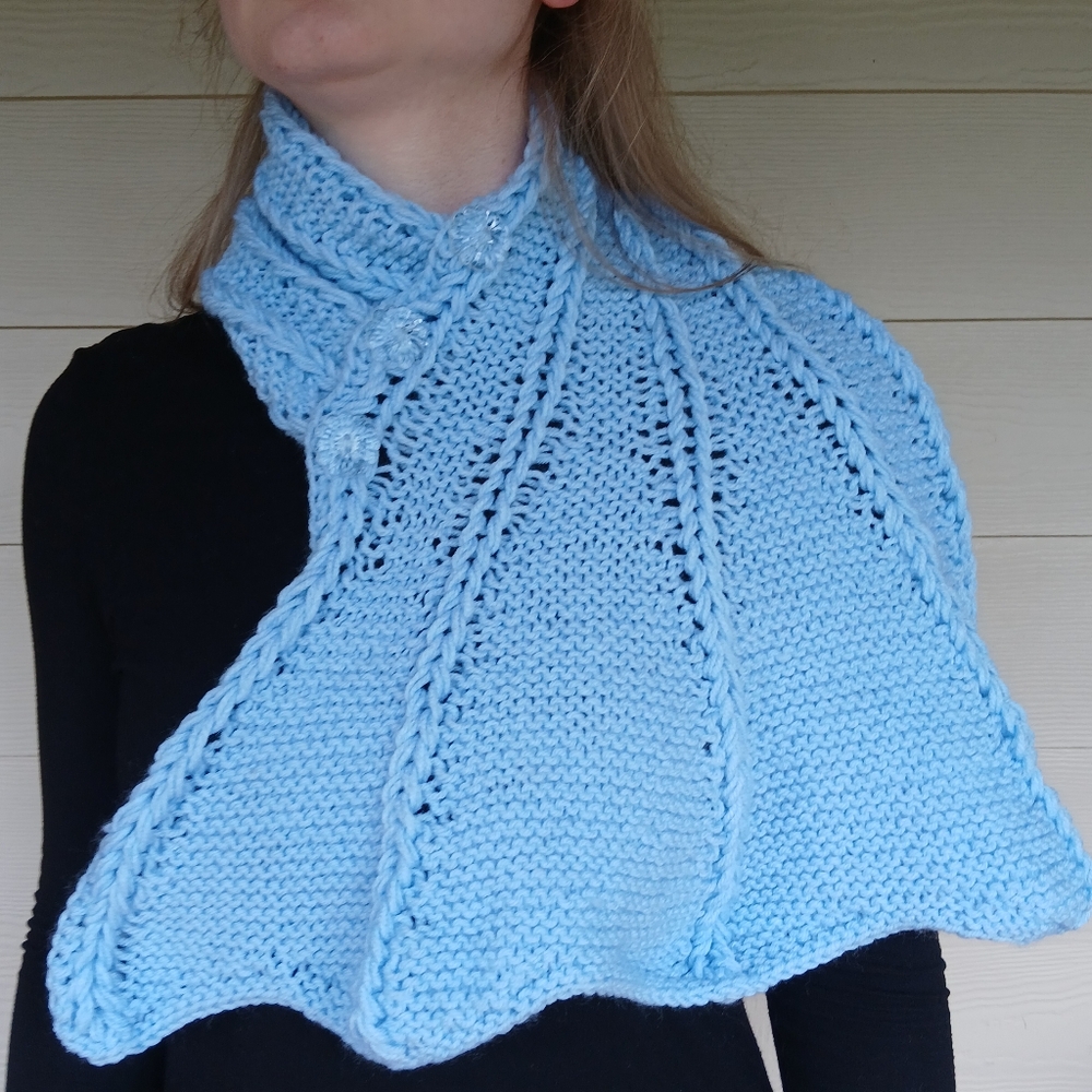 Dragon Wing Cowl Scarf - Ice